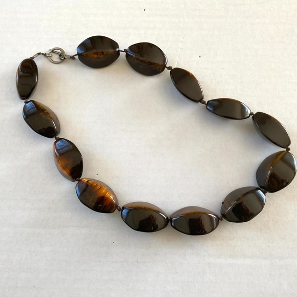 Banana Republic Chunky Dark Brown Beaded Statement Necklace - Picture 14 of 14